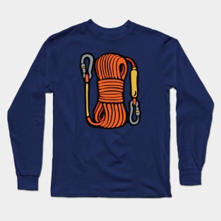 Orange Climbing Rope Bundle Long Sleeve T-Shirt